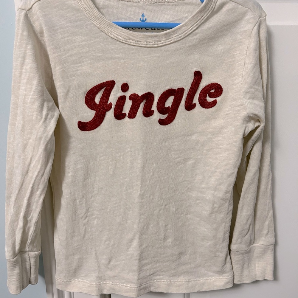 J.Crew Crewcuts kids Jingle graphic T with embroidery size XXS (2-3)